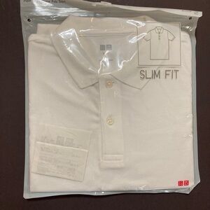 Uniqlo White Polo Shirt Unisex
